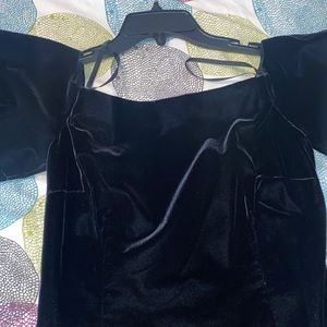 Black velvet dress